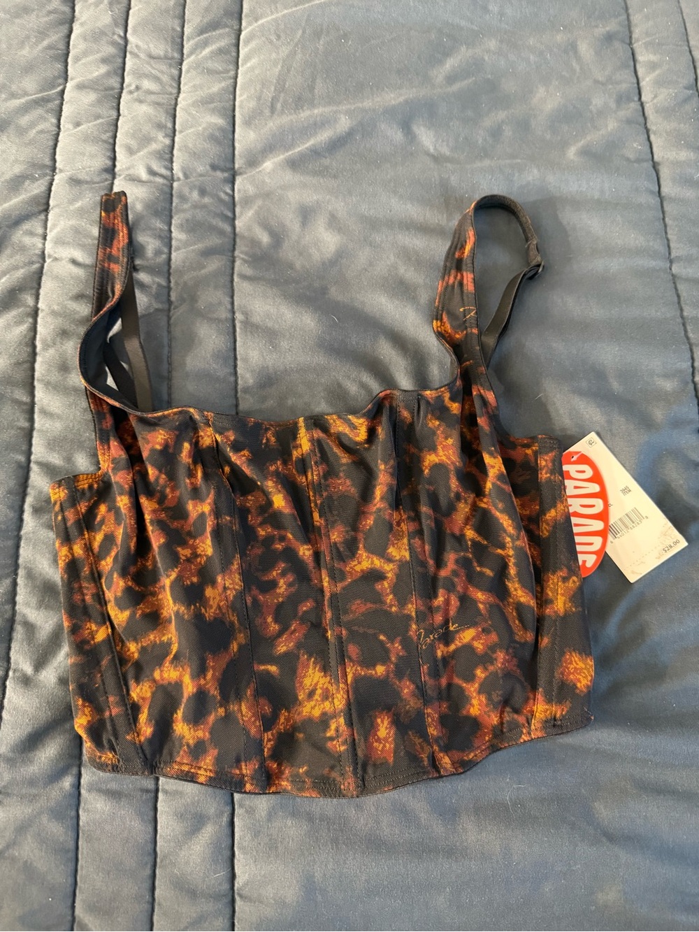 PARADE Women's Leopard-Print Corset Camisole